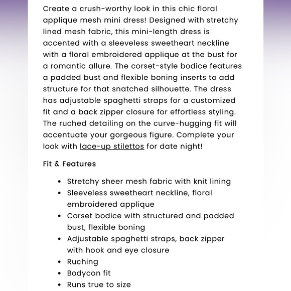 Floral Mini Dress SIZE EXTRA SMALL - Picture 6 of 6